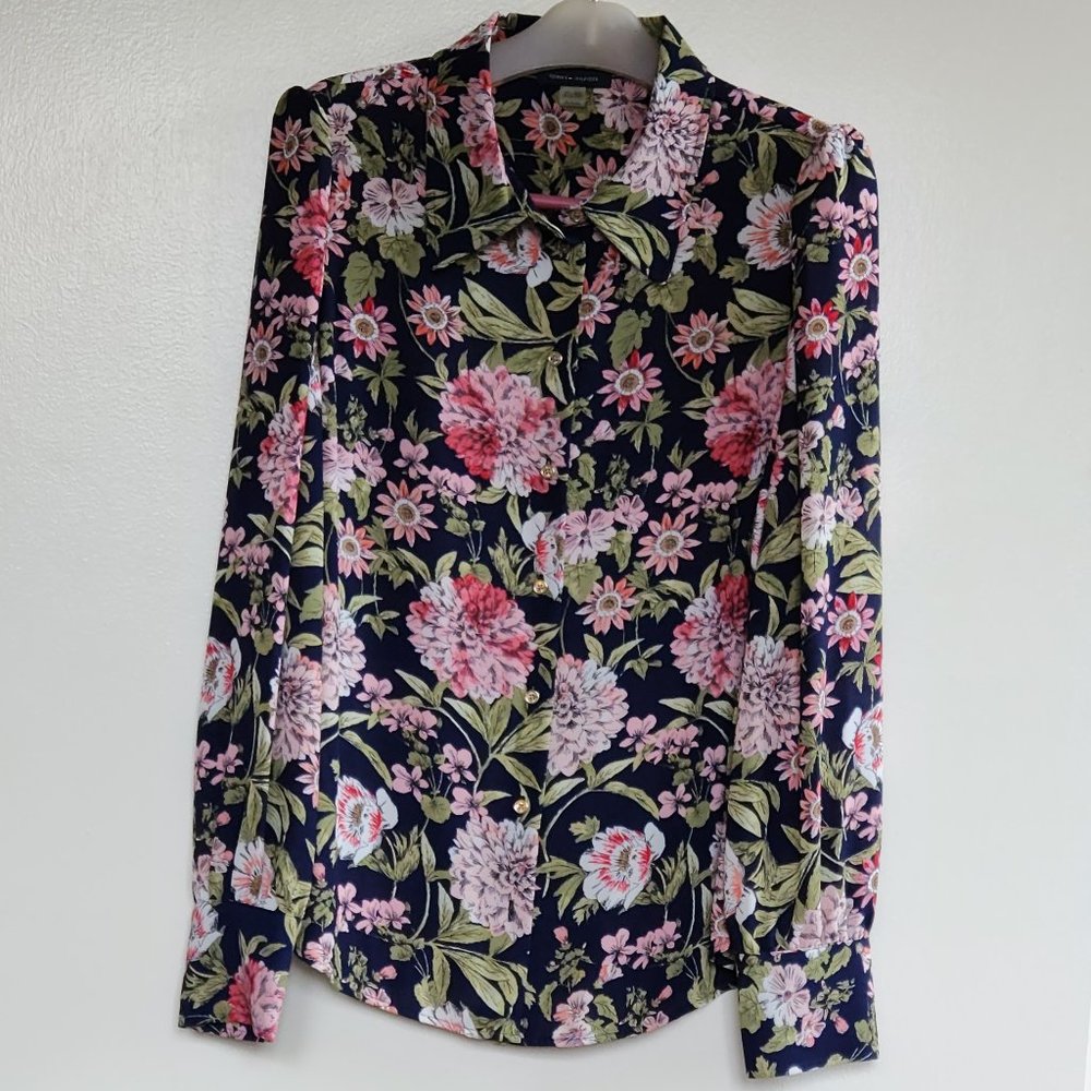 Tommy Hilfiger Floral Blouse Medium Puff/Pleats